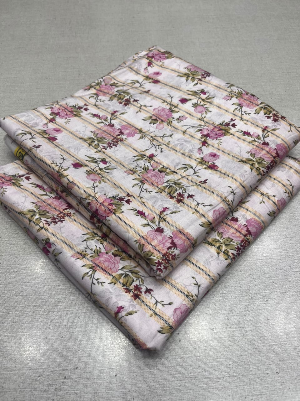 2Pc Zari Linen Same Printed Unstitched Suit 296