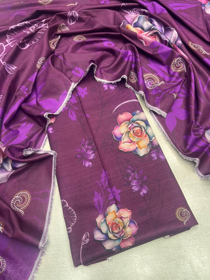 2Pc Dhanak Kameez & Dupatta Unstitched Suit 76