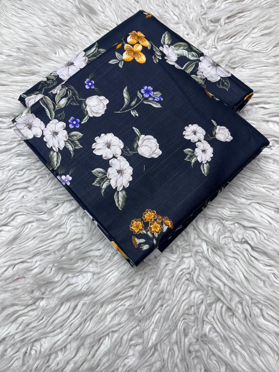 2Pc Slub Khaddar Allover Unstitched Suit Vol-0137