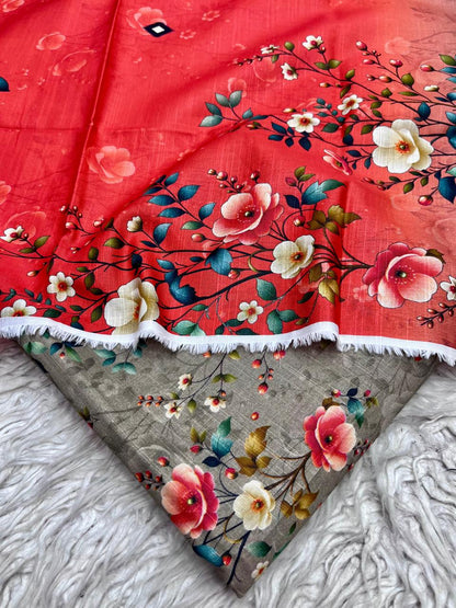 3Pc Crystal Khaddar Allover Digital Printed Vol-0131