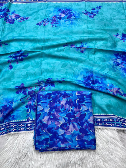 3Pc Karandi Allover Unstitched Suit - 0087