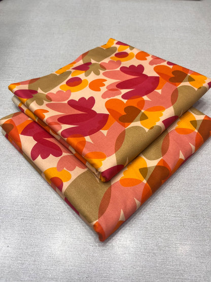 2Pc Staple Same Printed Unstitched Suit 6233