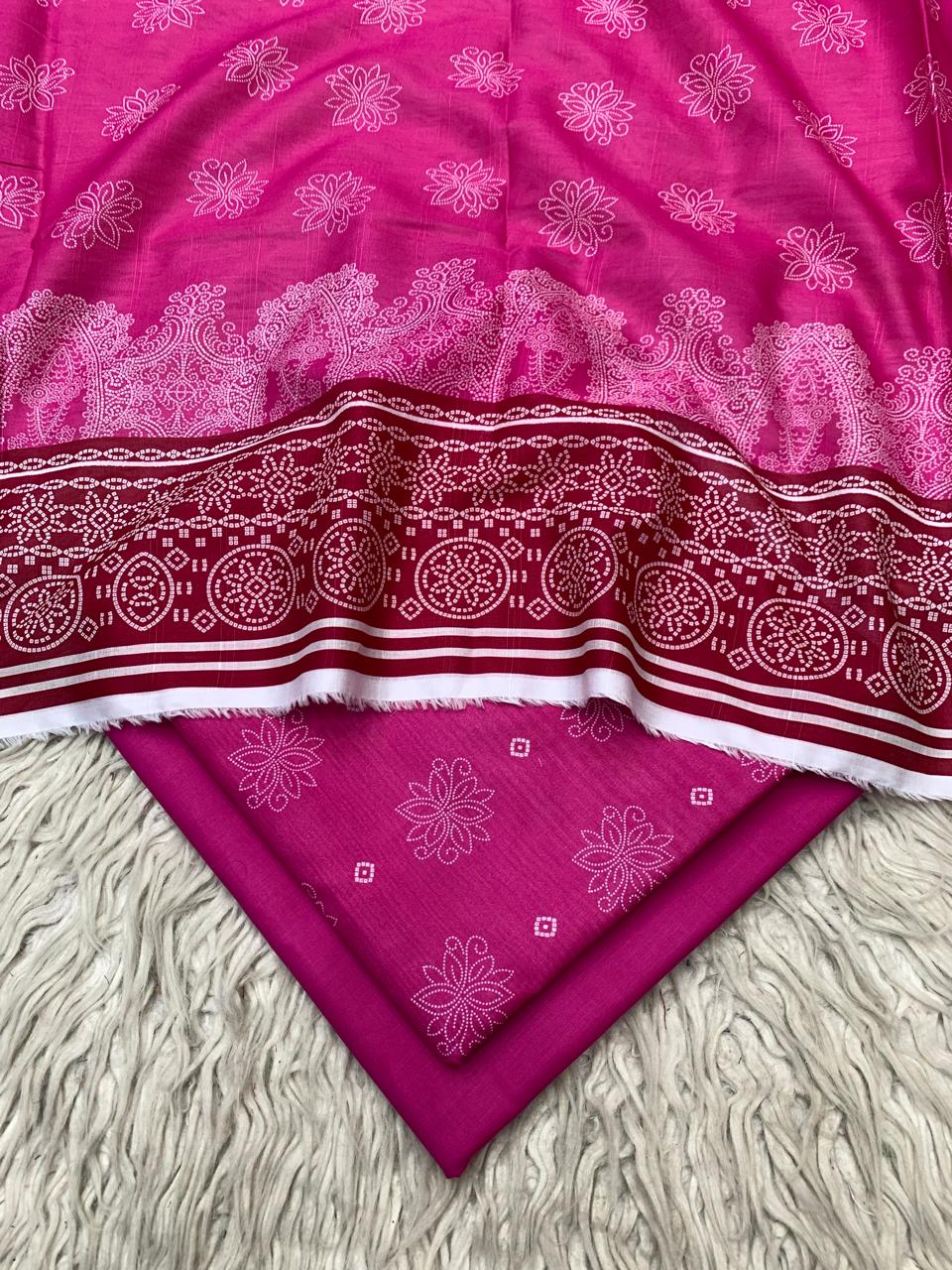 90x88 3Pc Bareeze Lawn Printed Suit Vol-0211