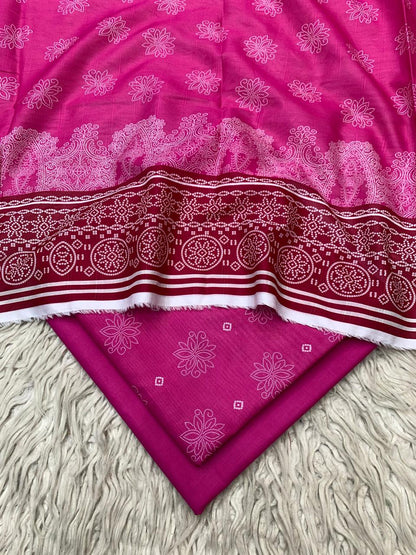 90x88 3Pc Bareeze Lawn Printed Suit Vol-0211