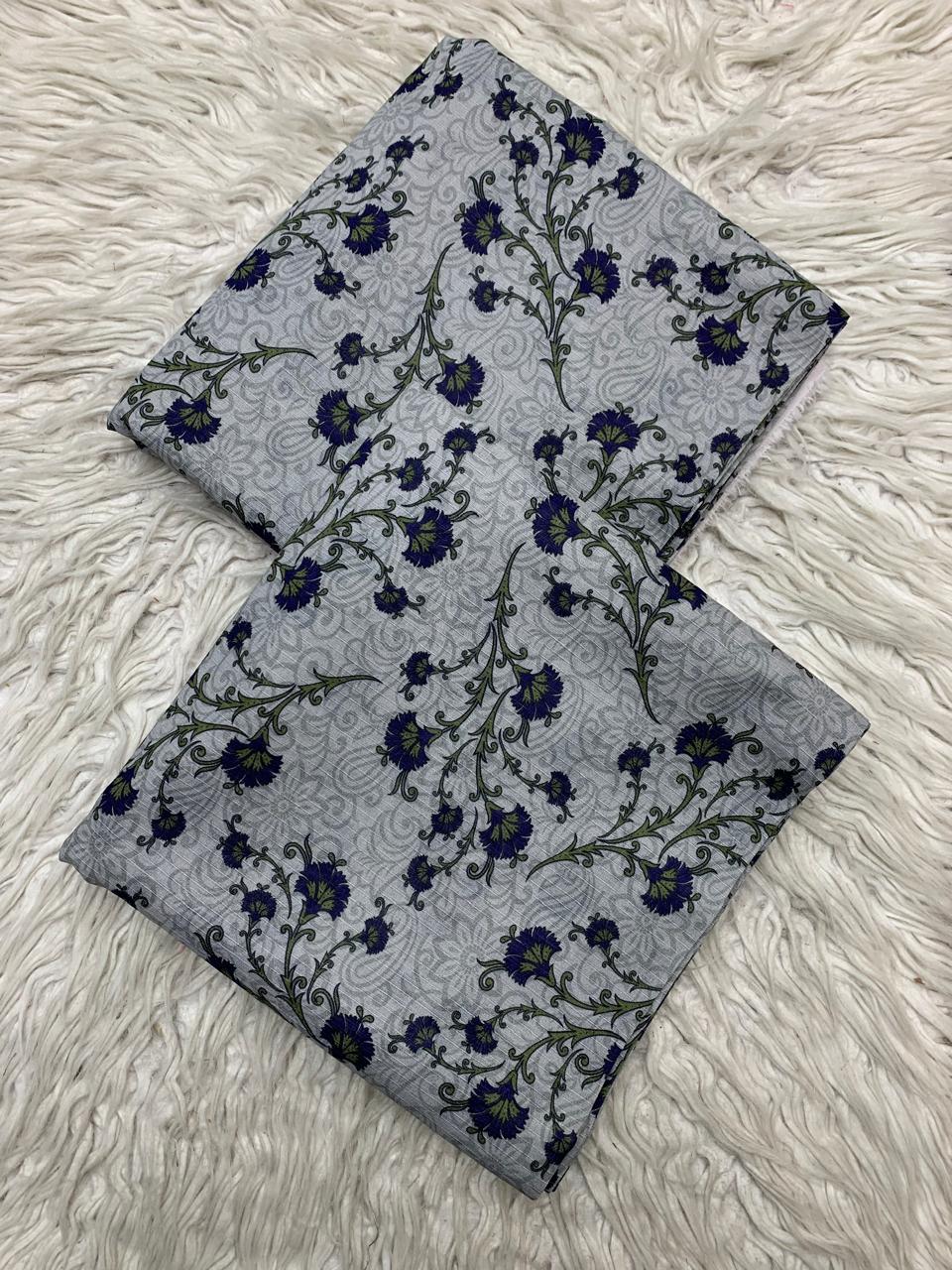 2Pc Sapphire Lawn Bana Dora Allover Unstitched Suit Vol-479