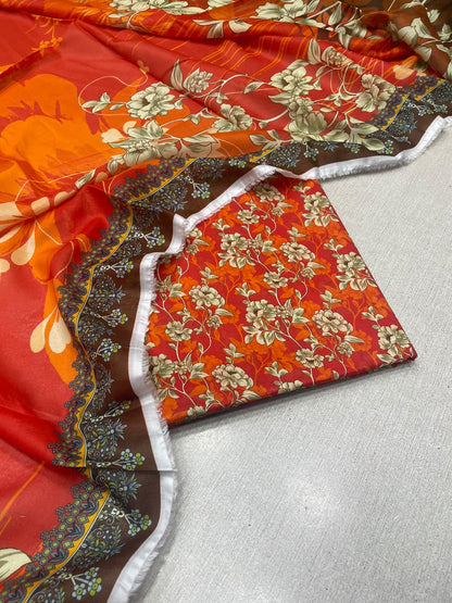 2Pc Gul Ahmad Lawn Kameez & Dupatta Suit 0226