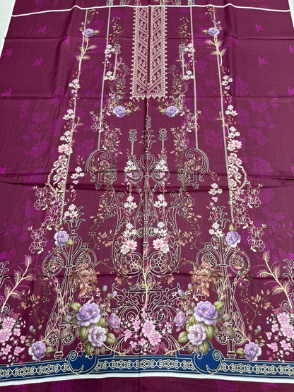 2Pc Linen Kameez & Dupatta Suit - 0081