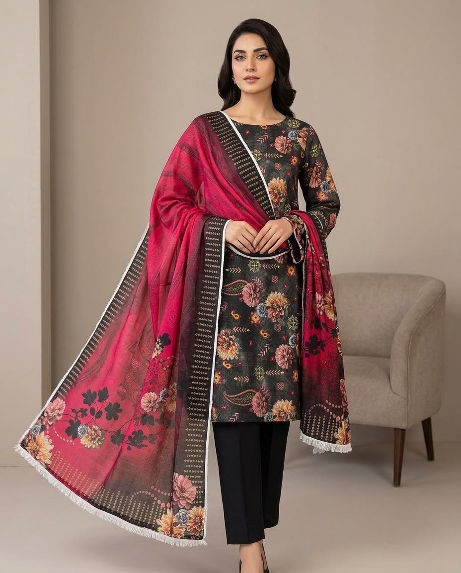 3Pc Zobia Lawn Unstitched Suit 29