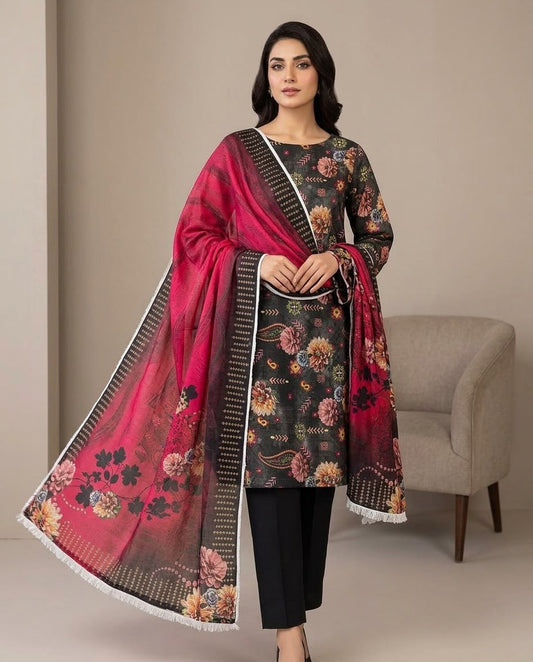 3Pc Zobia Lawn Unstitched Suit 29