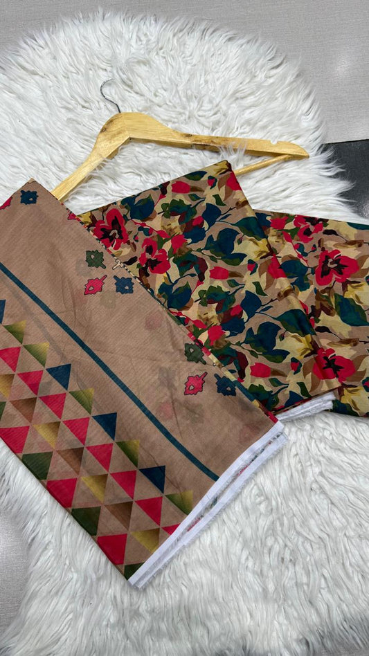 3Pc Supima Lawn Allover Suit  - #31035