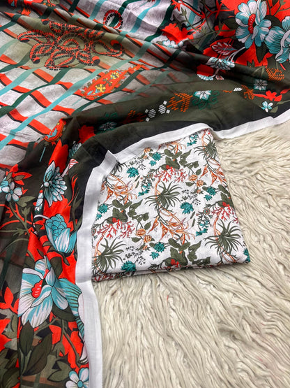3Pc Same Digital Printed Lawn Suit 15