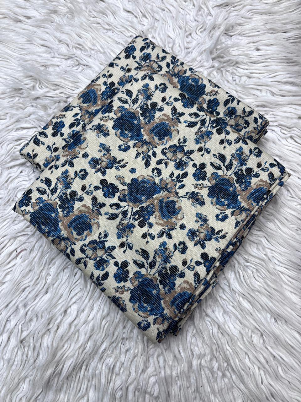 2Pc Chamki Khaddar Unstitched Suit Vol-0136