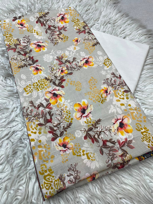 2Pc Printed Lawn Unstitched Suit 1250
