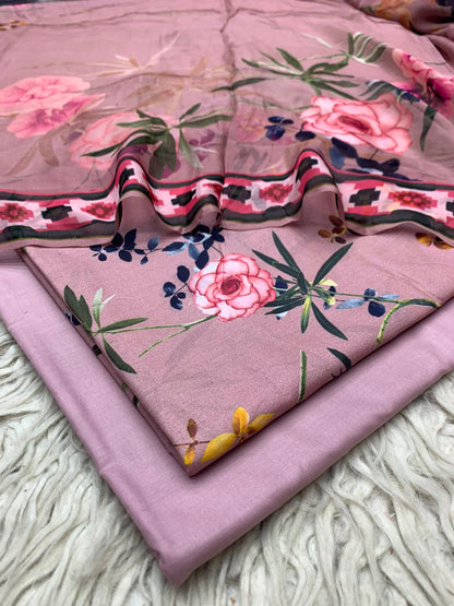90x88 3Pc Premium Lawn Suit Vol-0020