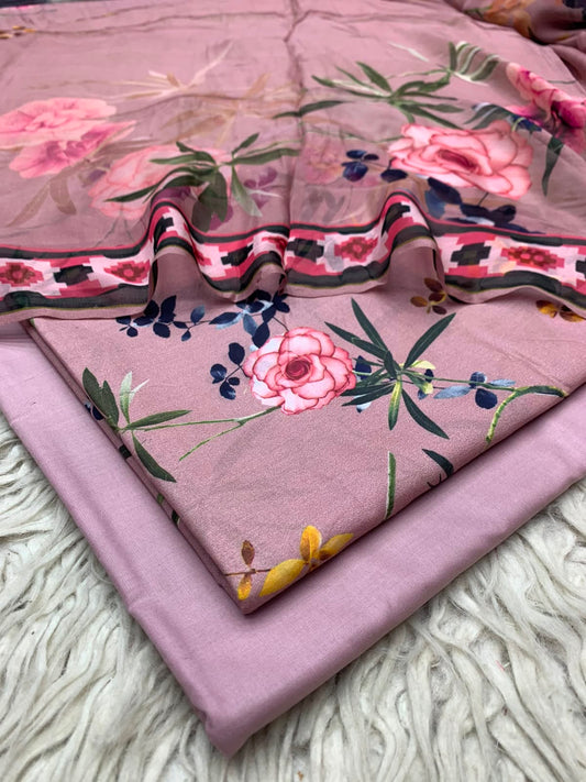90x88 3Pc Premium Lawn Suit Vol-0020