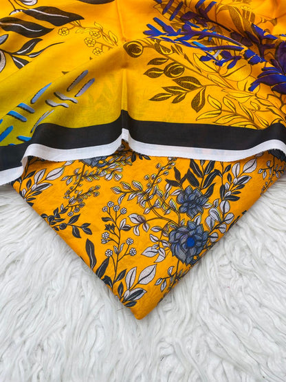 3Pc Civic Lawn Unstitched Suit -423