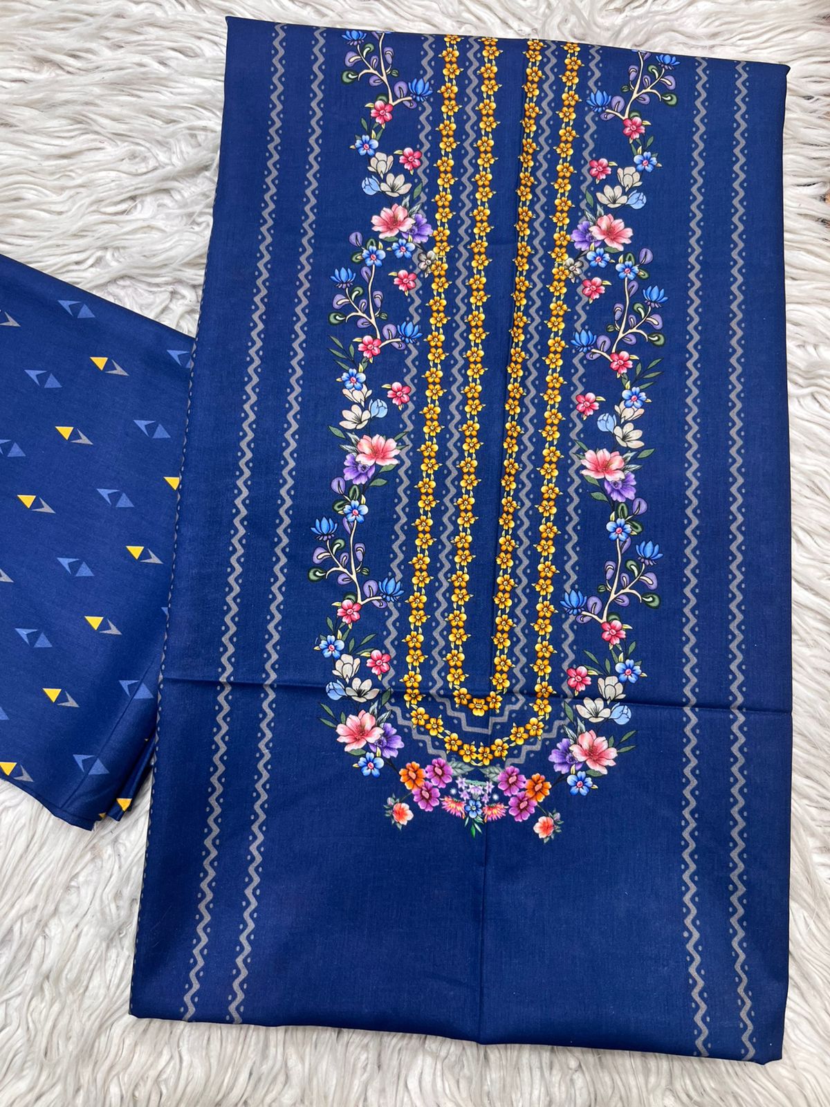 2Pc Supima Lawn Kameez & Trouser Printed Suit  Vol-02