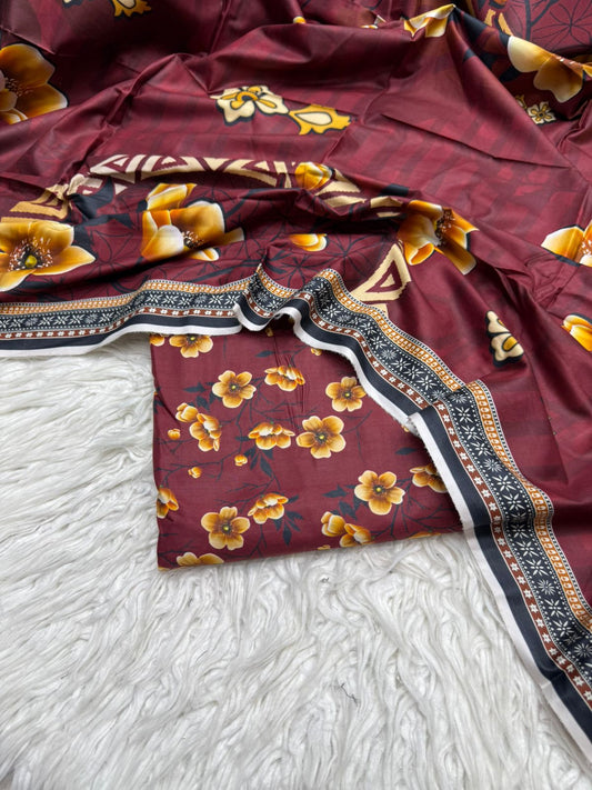 2Pc Linen Kameez & Dupatta  VOL-0066