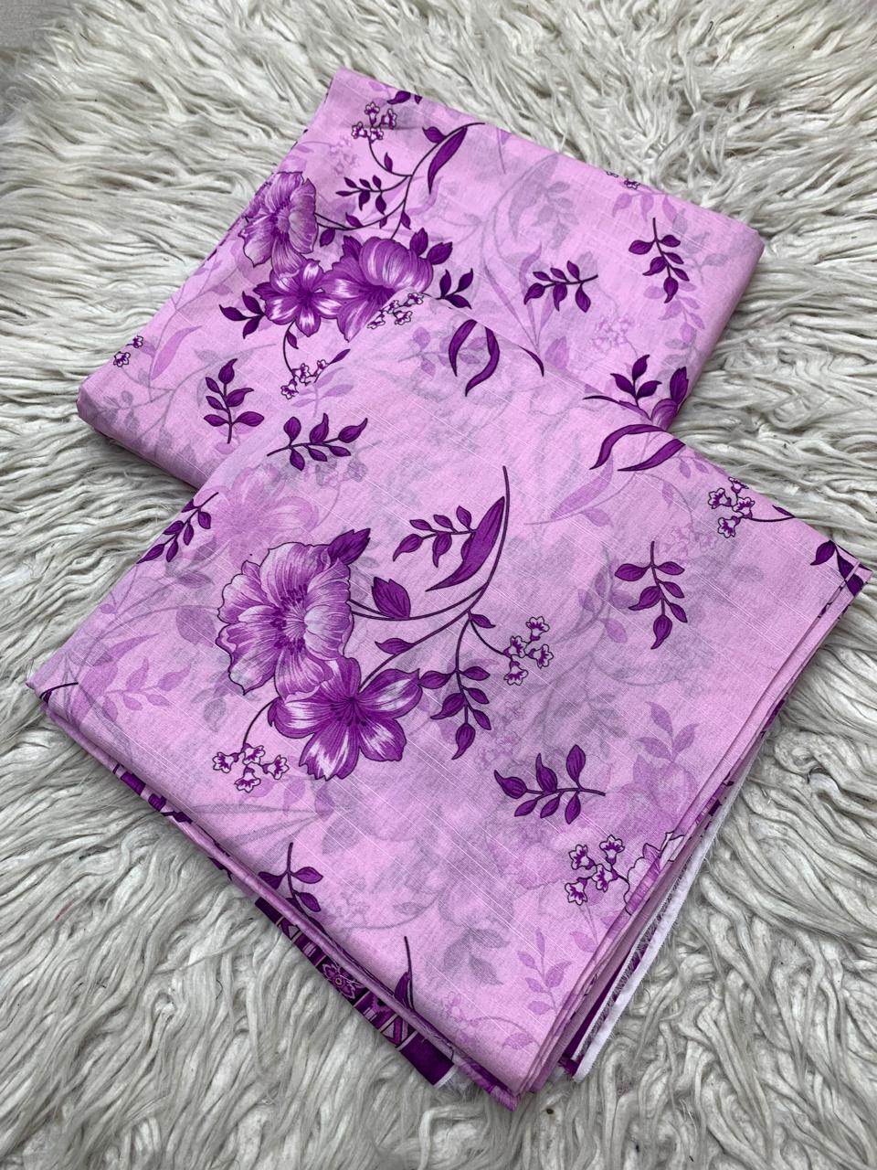 2Pc Supima Cross Slub Lawn Suit  Vol-36