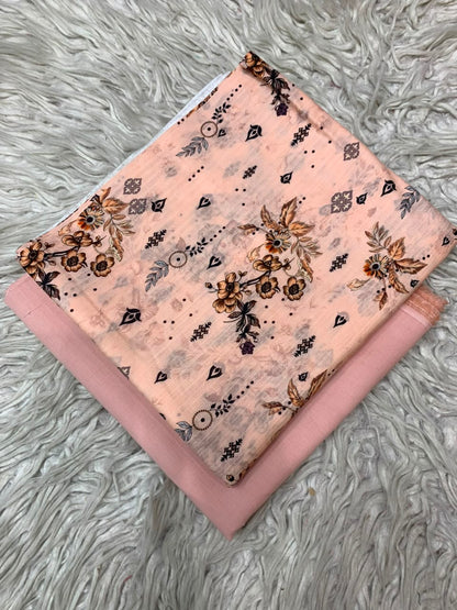 2Pc Printed Lawn Unstitched Suit 0180