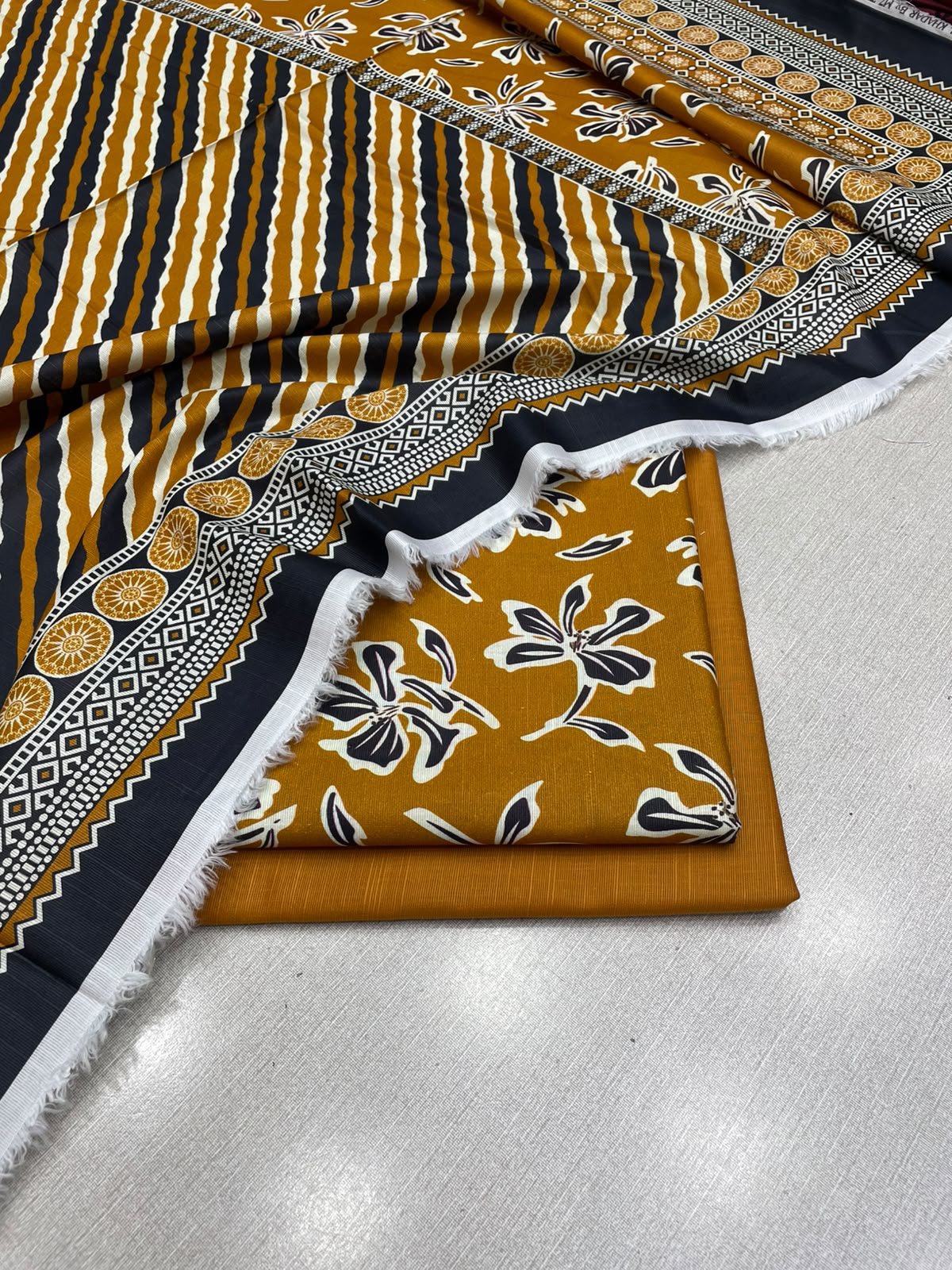 3Pc Slub Khaddar Unstitched Suit 25