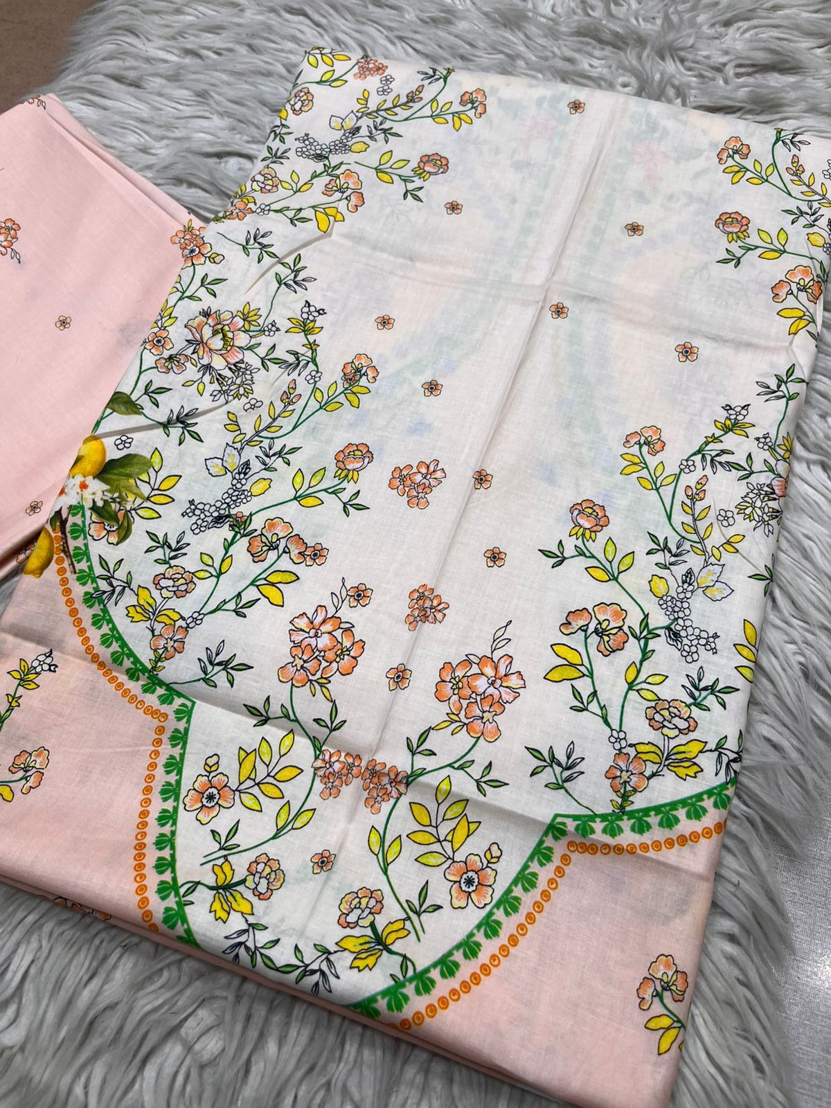 2Pc Supima Lawn Kameez & Trouser Printed Suit  Vol-02