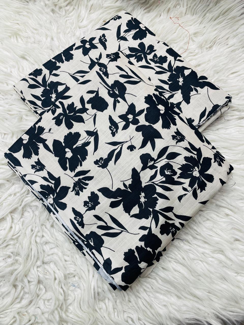 2 PC Slub Khaddar Allover Unstitched Suit Vol-0120