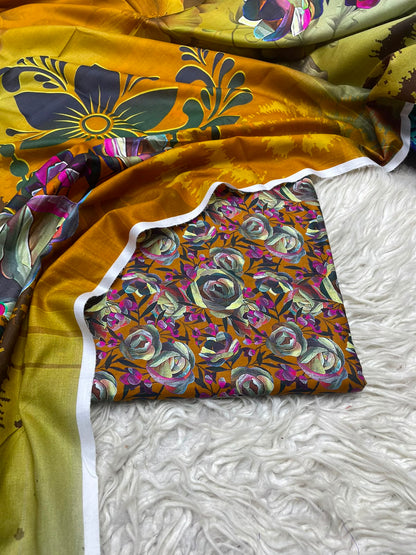 3Pc Same Digital Printed Lawn Suit 15
