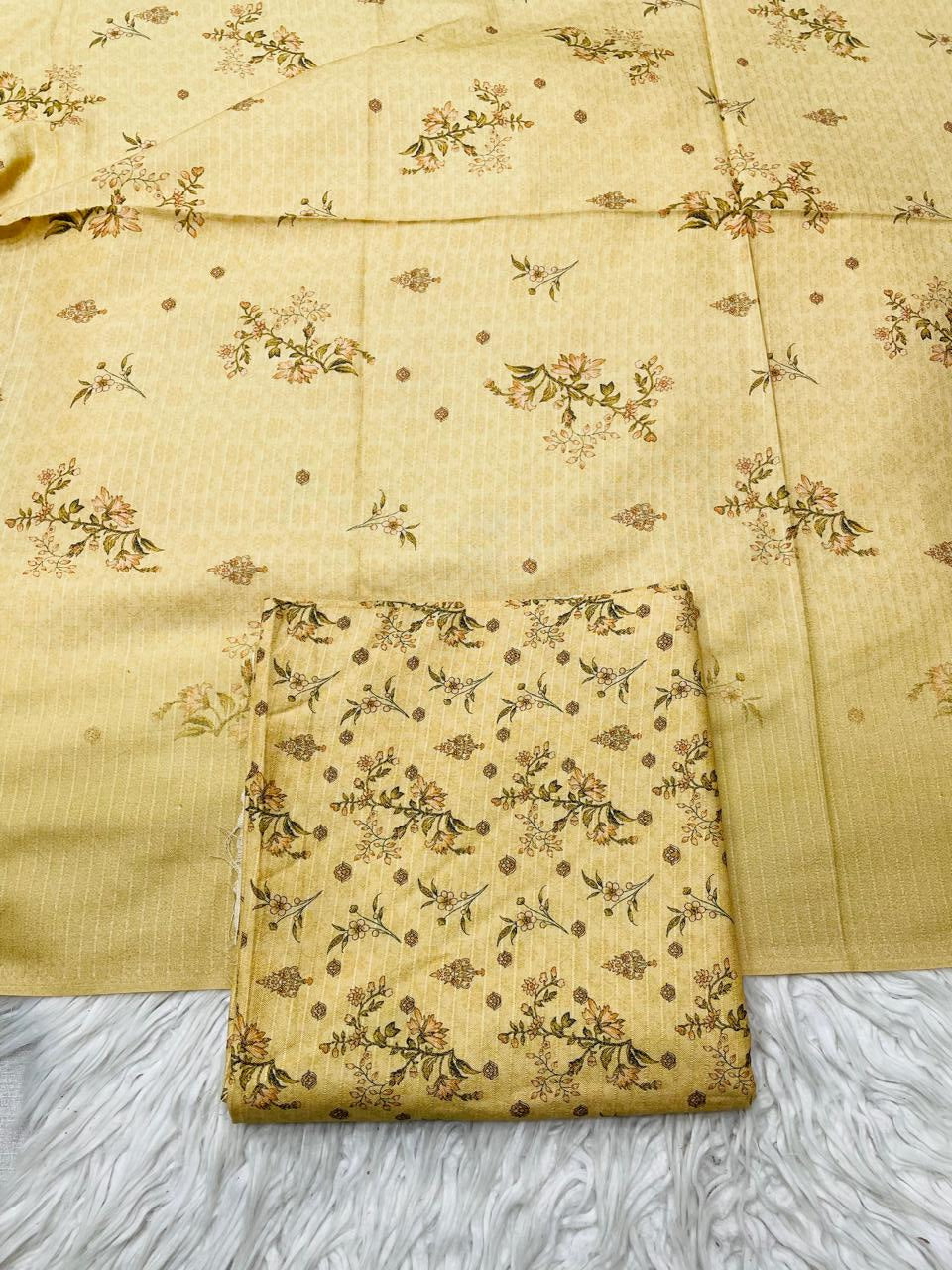 2 PC Dhanak Printed Kameez & Dupatta Unstitched Suit Vol-3103