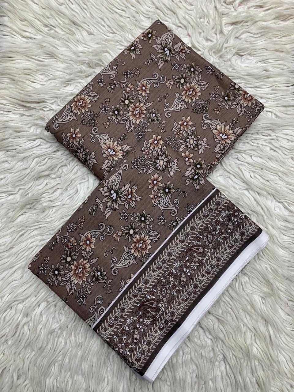 2Pc Sapphire Lawn Bana Dora Unstitched Suit Vol-05