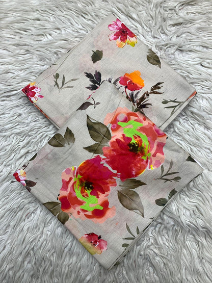 2Pc Supima Lawn Allover Suit  Vol-02