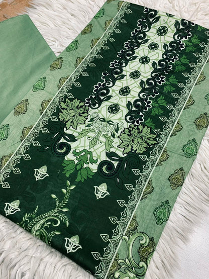 2Pc Printed Lawn Unstitched Suit 68