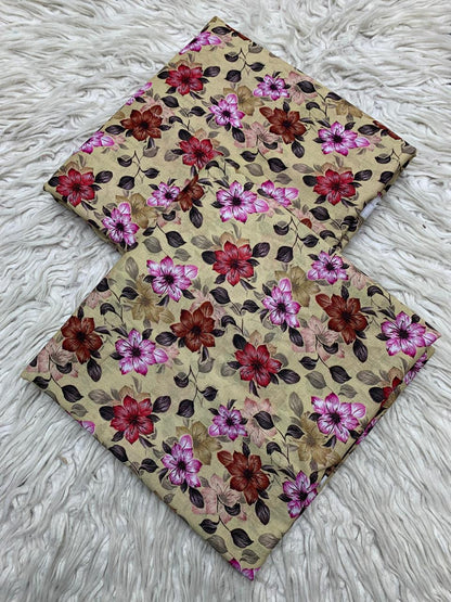 2Pc Lawn Allover Digital Printed Unstitched Suit Vol-0154