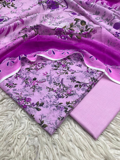 3Pc Zobia Lawn Unstitched Suit 29