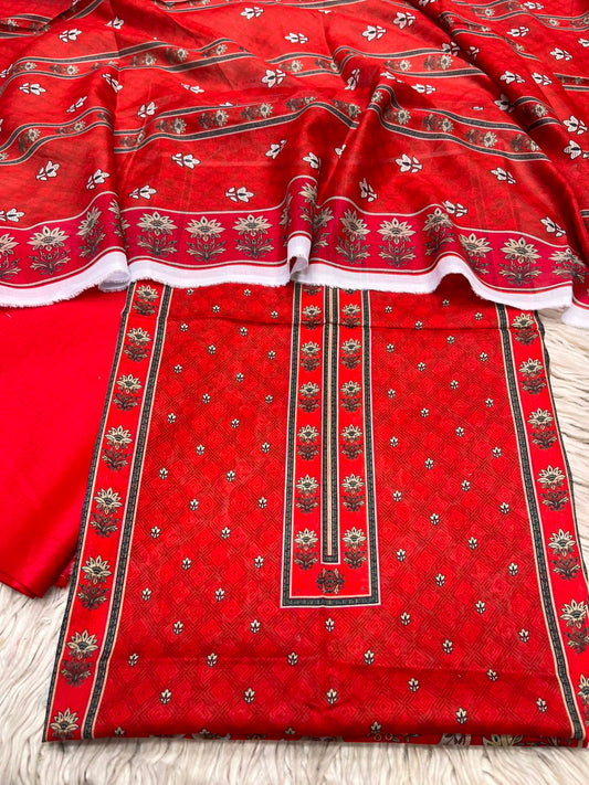 3Pc Sapphire Lawn Digital Printed Unstitched Suit 0200
