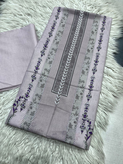 2Pc Lawn Kameez & Plain Trouser Vol-0040