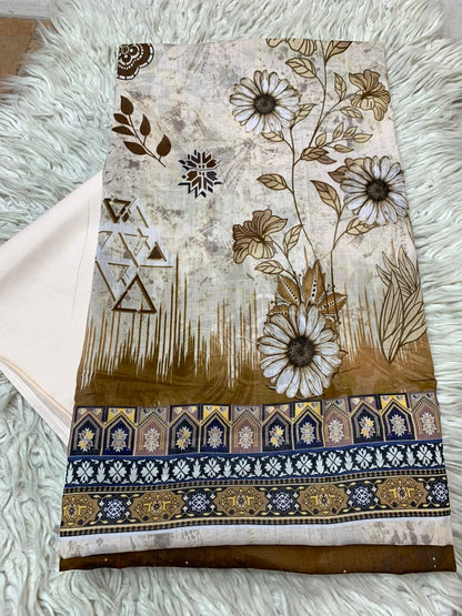 2Pc Printed Lawn Unstitched Suit 550