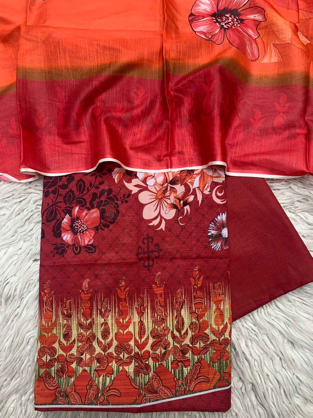 3Pc Crizma Lawn Bana Dora  Vol-298(1)