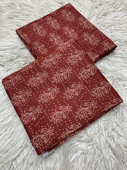 2Pc Supima Cross Slub Lawn Unstitched Suit  Vol-36