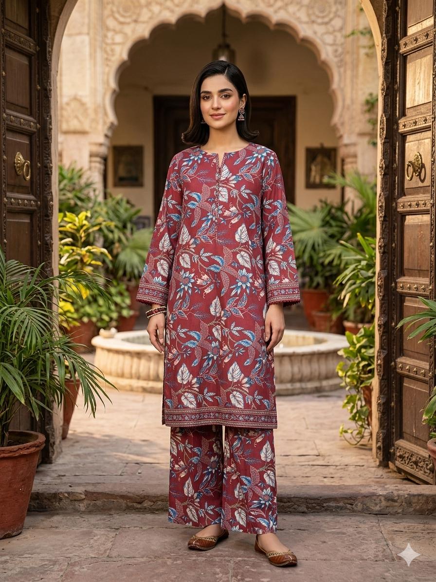 2Pc Bana Dora Lawn Allover 495