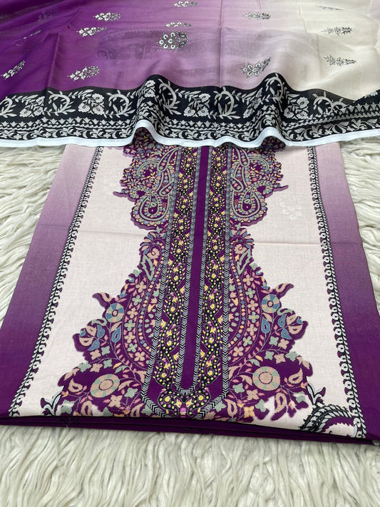 2Pc Bin Noor Fab Lawn Kameez & Dupatta Vol-64