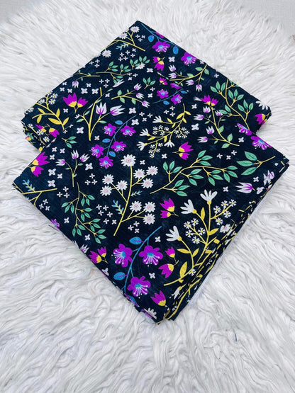 2Pc Sapphire Lawn Bana Dora Allover Unstitched Suit Vol-0119