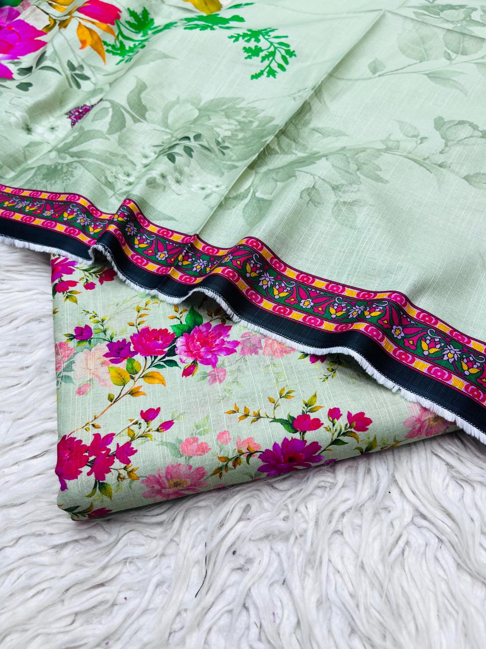 3Pc Slub Khaddar Allover Suit Vol-0117