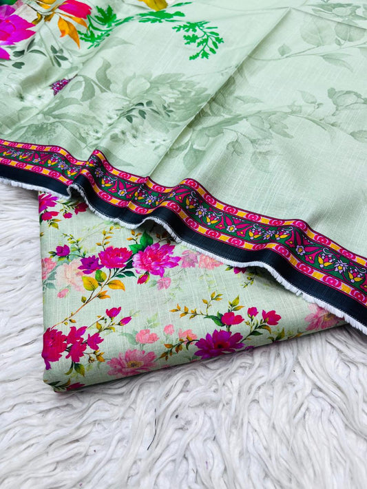 3Pc Slub Khaddar Allover Suit Vol-0117