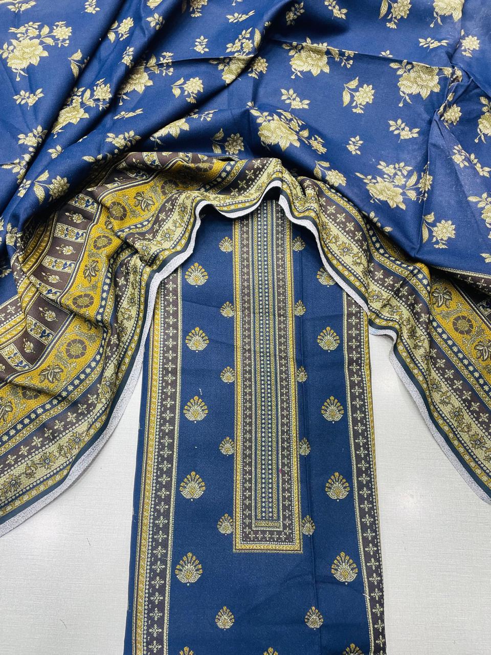 2 PC Dhanak Printed Kameez & Dupatta Unstitched Suit D#34764