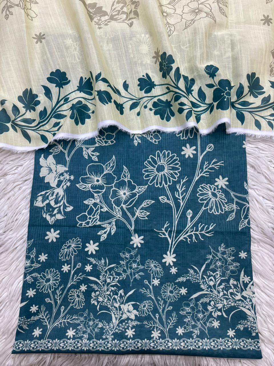 2Pc Slub Lawn Kameez & Dupatta Vol-3210