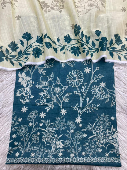 2Pc Slub Lawn Kameez & Dupatta Vol-3210