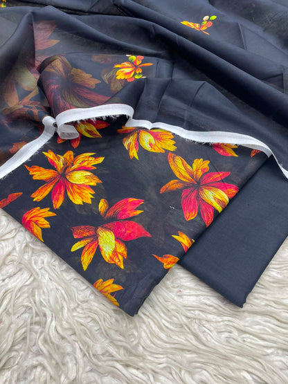 3Pc Zobia Lawn Unstitched Suit 29