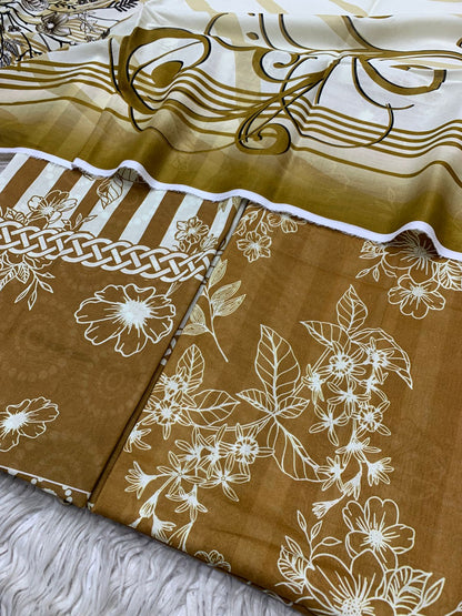 2Pc Supima Lawn Kameez & Duppata Printed Suit  Vol-3213