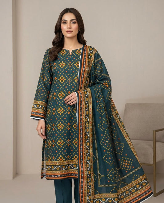 3Pc Zobia Lawn Unstitched Suit 29